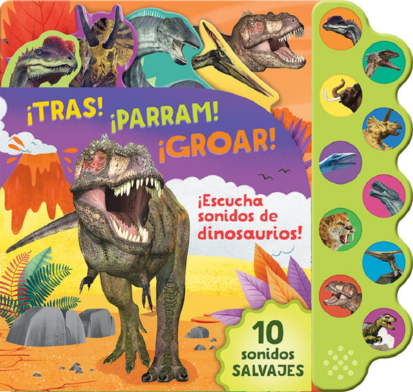 ¡TRAS! ¡PARRAM! ¡GROAR! ¡Escucha sonidos de dinosaurios!
