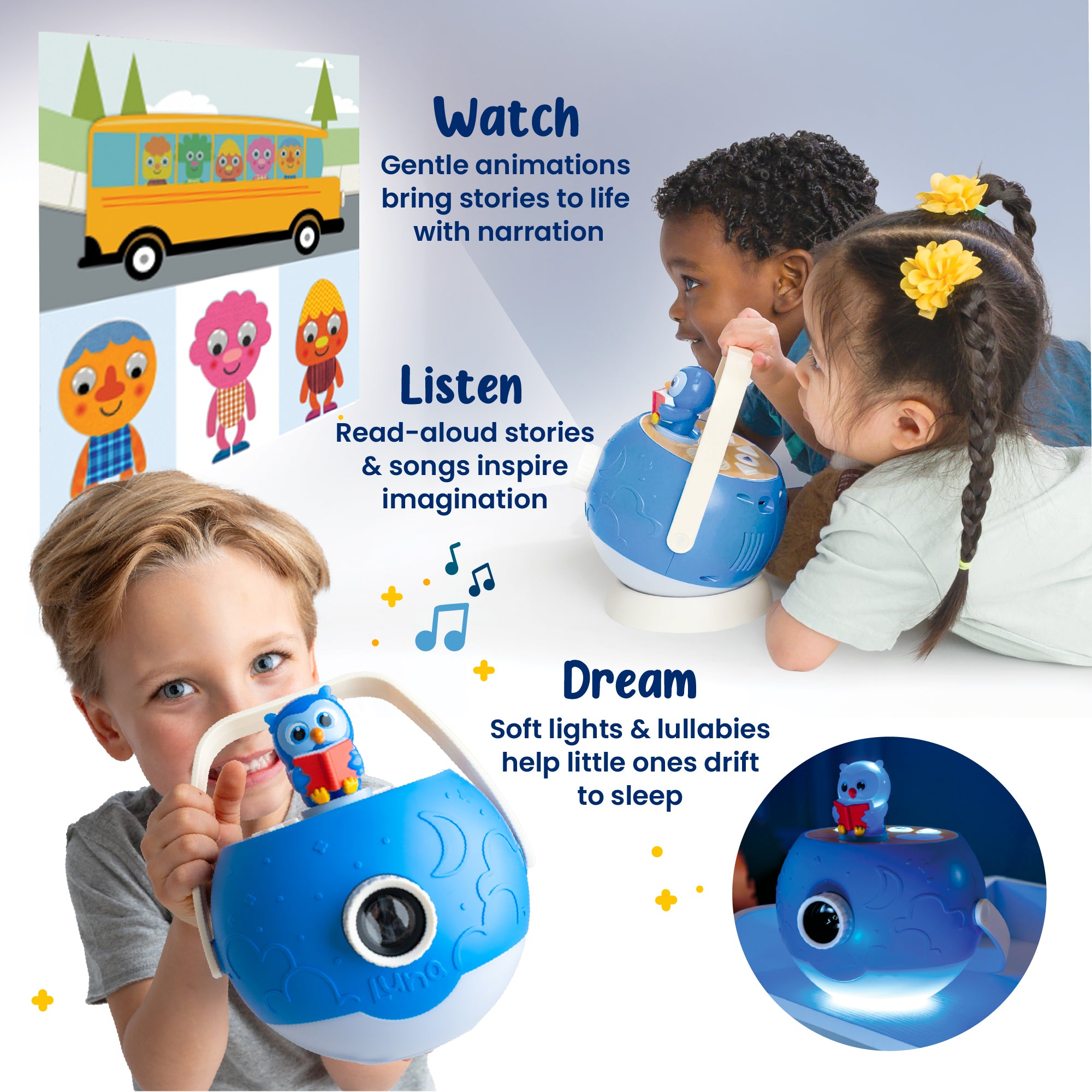Luna StoryTime Projector Owl & Super Simple Songs Set